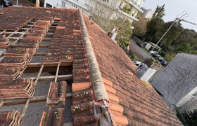 Rénovation complète de toiture à deux pans à Bordeaux centre  